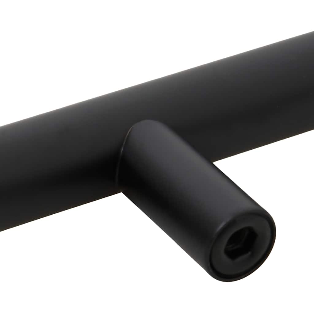 vidaXL Uchwyty do szafek, 10 szt., czarne, 160 mm, stal nierdzewna