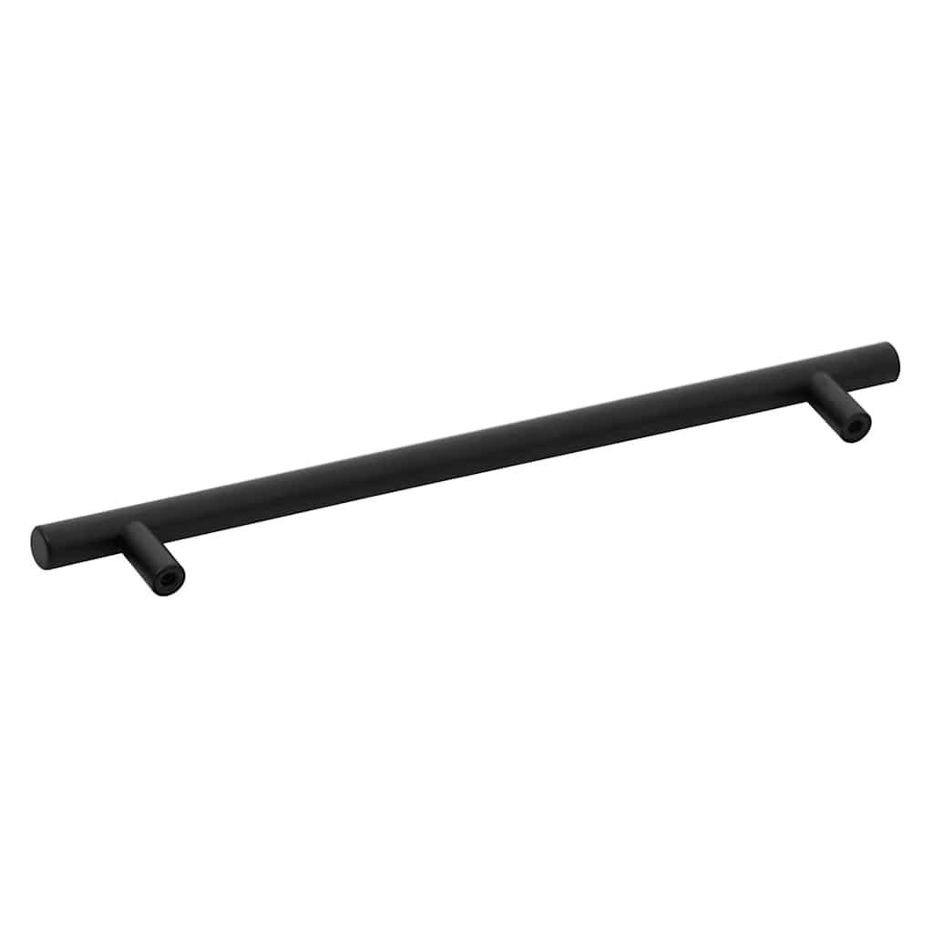 vidaXL Uchwyty do szafek, 5 szt., czarne, 224 mm, stal nierdzewna