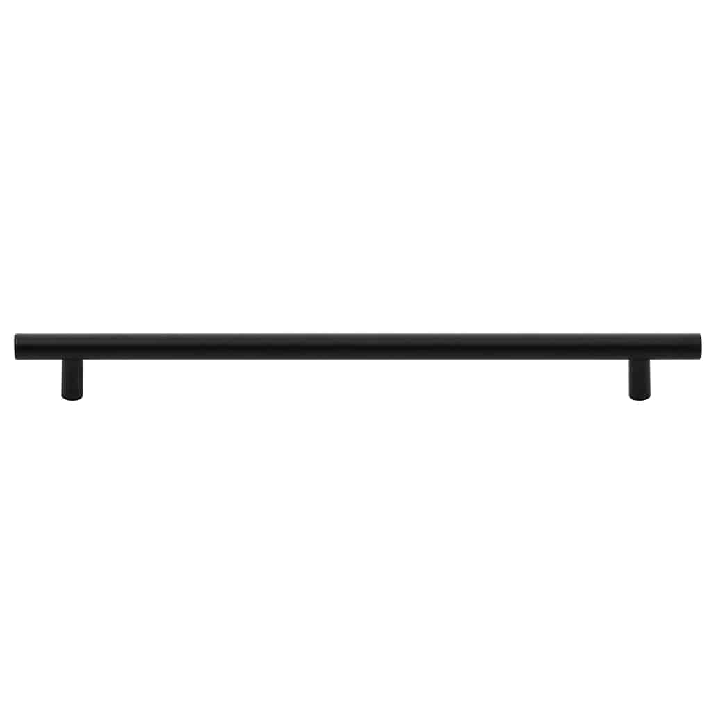 vidaXL Uchwyty do szafek, 5 szt., czarne, 320 mm, stal nierdzewna