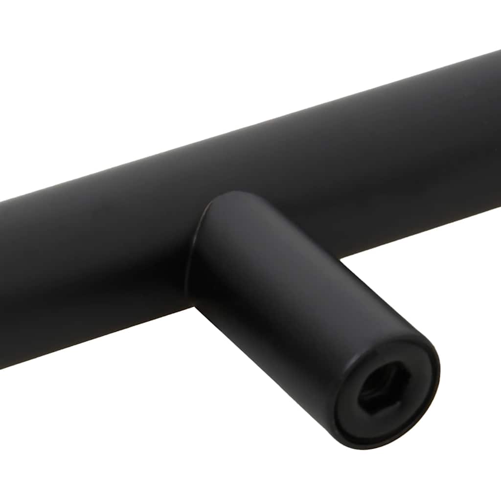 vidaXL Uchwyty do szafek, 5 szt., czarne, 320 mm, stal nierdzewna