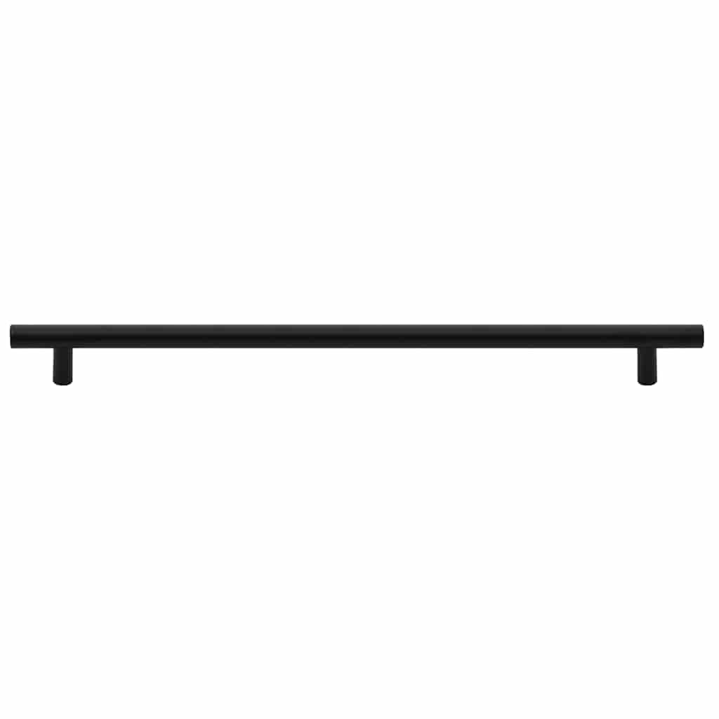 vidaXL Uchwyty do szafek, 5 szt., czarne, 480 mm, stal nierdzewna