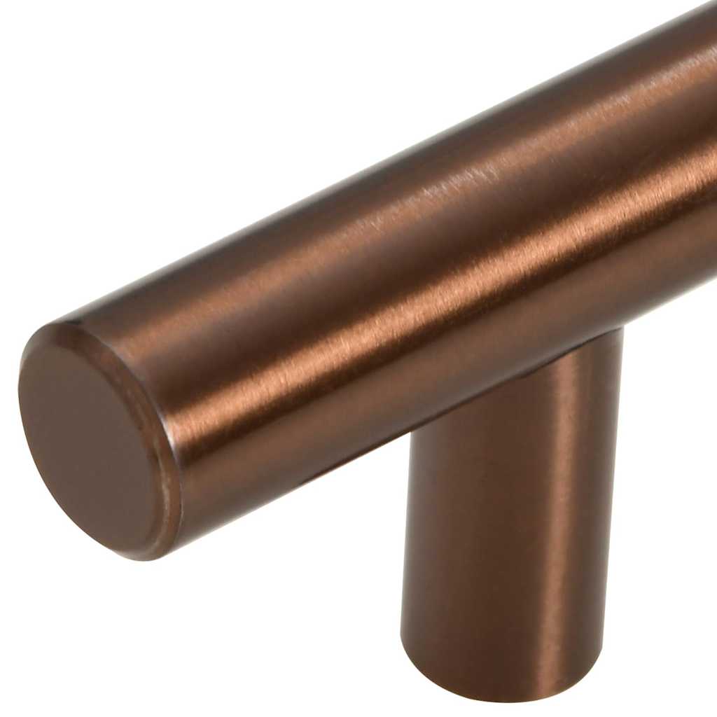 vidaXL Uchwyty do szafek, 10 szt., brąz, 64 mm, stal nierdzewna