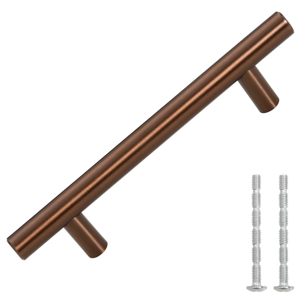 vidaXL Uchwyty do szafek, 10 szt., brąz, 96 mm, stal nierdzewna