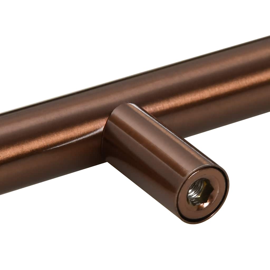 vidaXL Uchwyty do szafek, 10 szt., brąz, 96 mm, stal nierdzewna