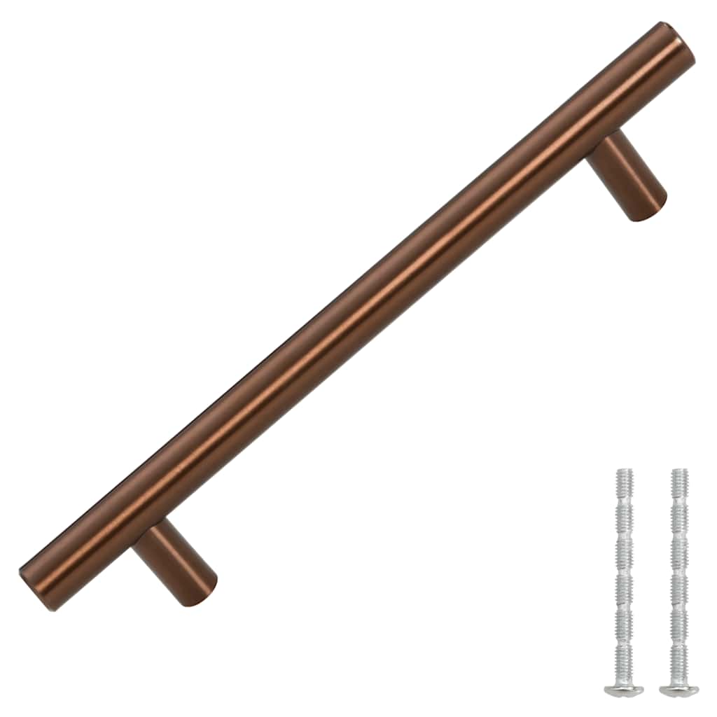 vidaXL Uchwyty do szafek, 10 szt., brąz, 128 mm, stal nierdzewna