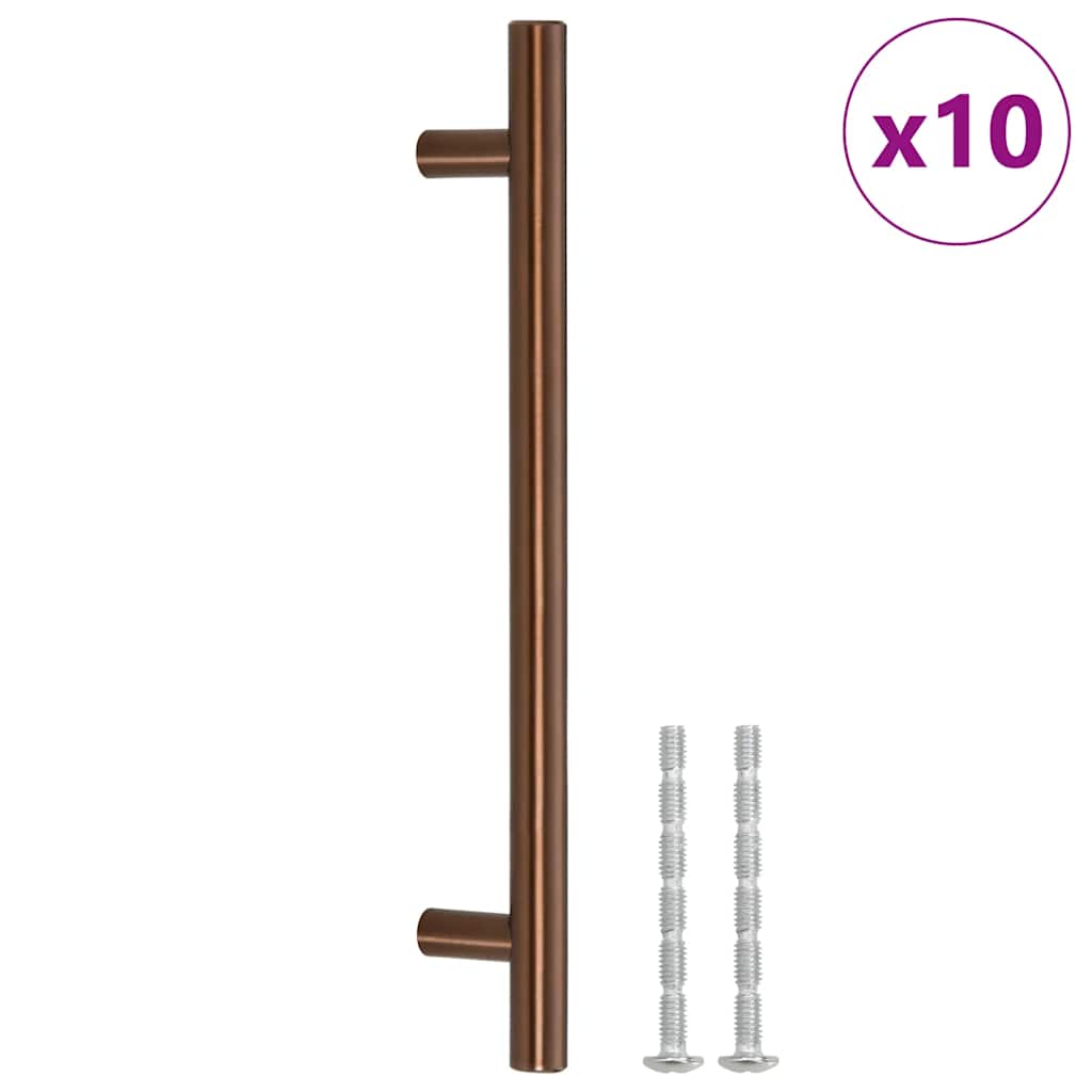 vidaXL Uchwyty do szafek, 10 szt., brąz, 160 mm, stal nierdzewna