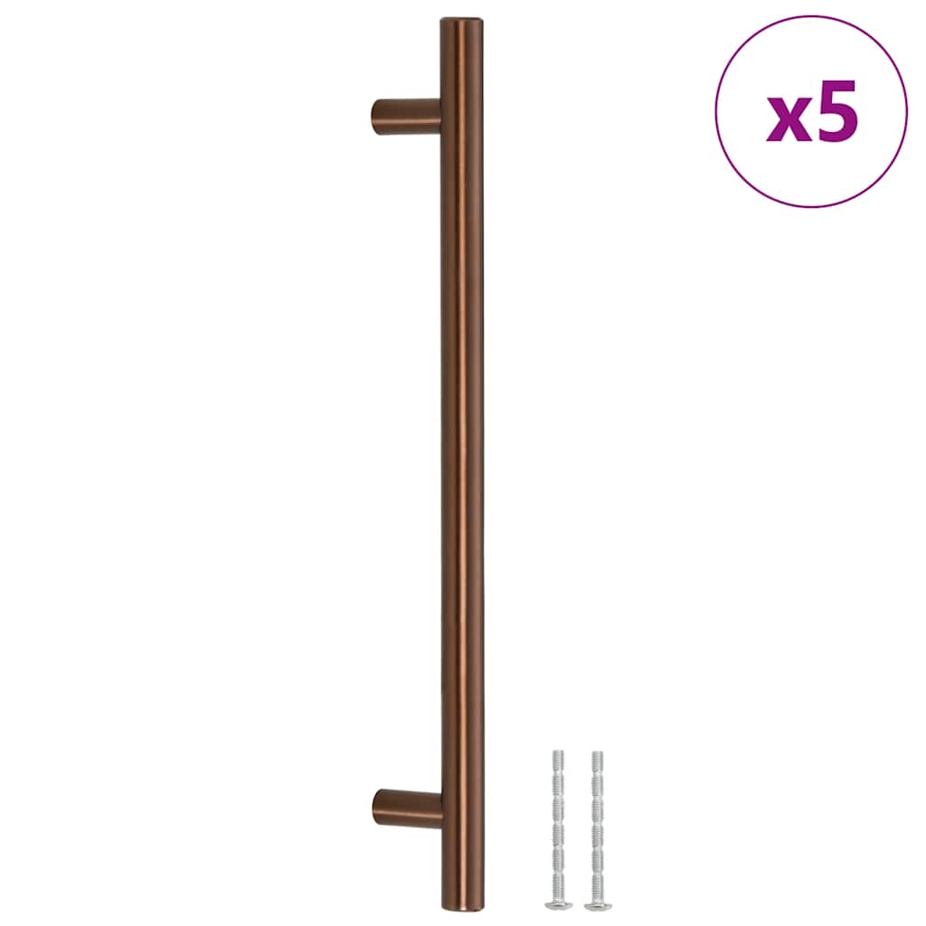 vidaXL Uchwyty do szafek, 5 szt., brąz, 192 mm, stal nierdzewna