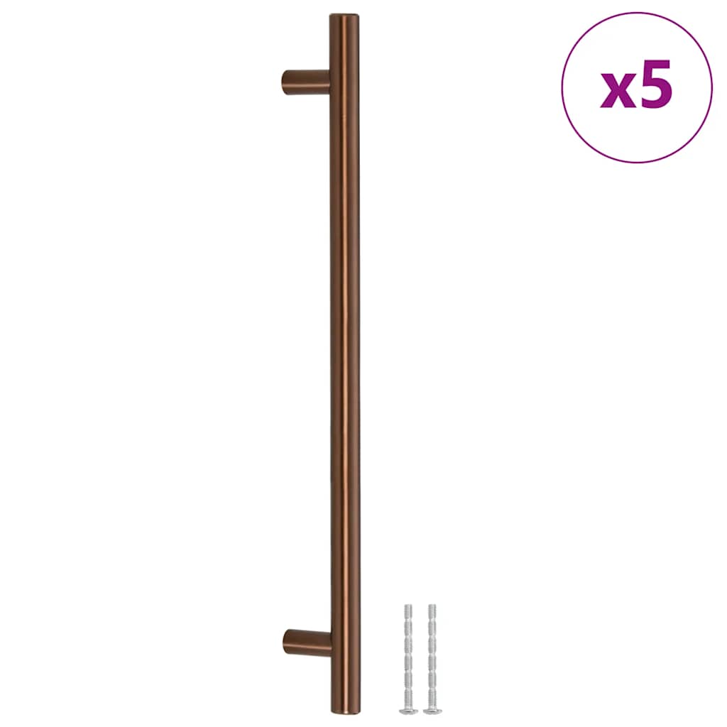 vidaXL Uchwyty do szafek, 5 szt., brąz, 224 mm, stal nierdzewna