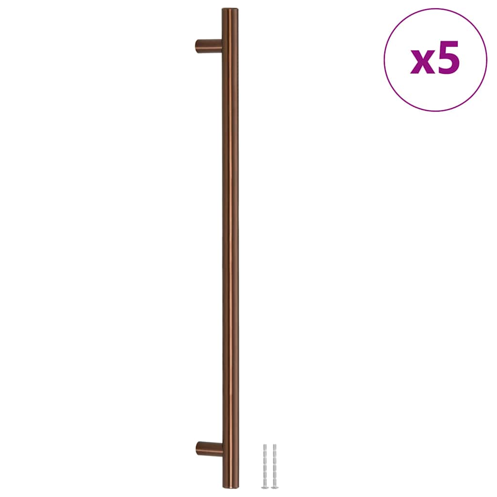 vidaXL Uchwyty do szafek, 5 szt., brąz, 480 mm, stal nierdzewna
