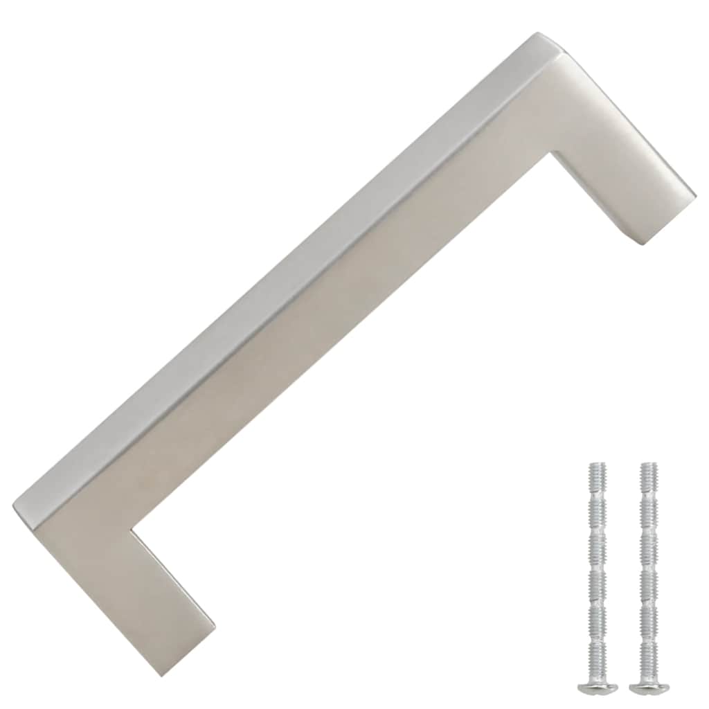 vidaXL Uchwyty do szafek, 10 szt., srebrne, 96 mm, stal nierdzewna