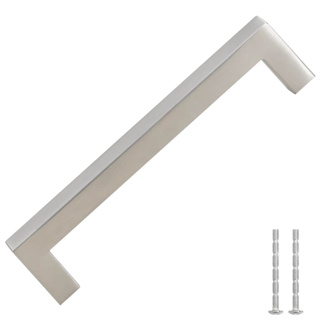 vidaXL Uchwyty do szafek, 10 szt., srebrne, 128 mm, stal nierdzewna