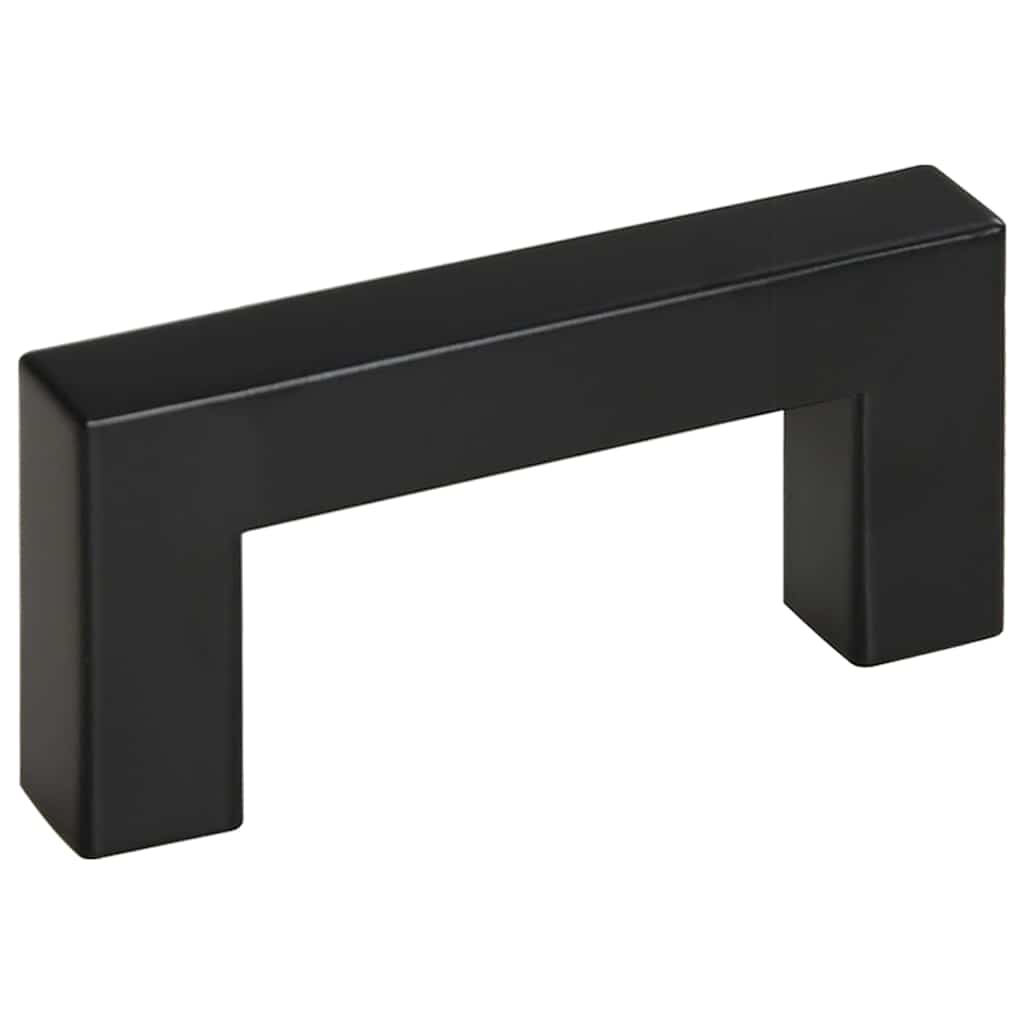 vidaXL Uchwyty do szafek, 10 szt., czarne, 64 mm, stal nierdzewna