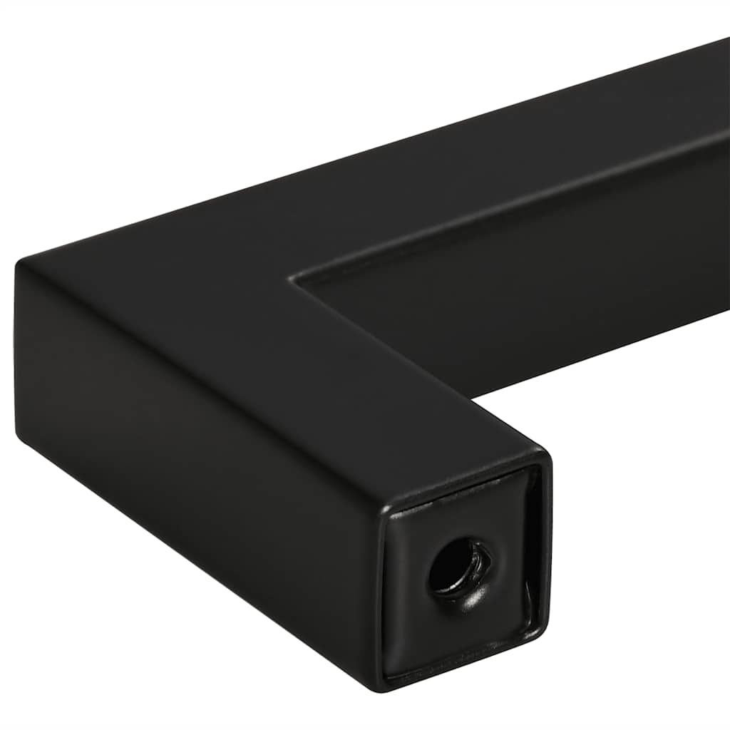 vidaXL Uchwyty do szafek, 10 szt., czarne, 96 mm, stal nierdzewna