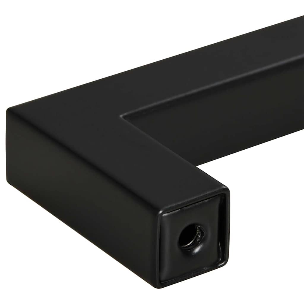 vidaXL Uchwyty do szafek, 10 szt., czarne, 128 mm, stal nierdzewna
