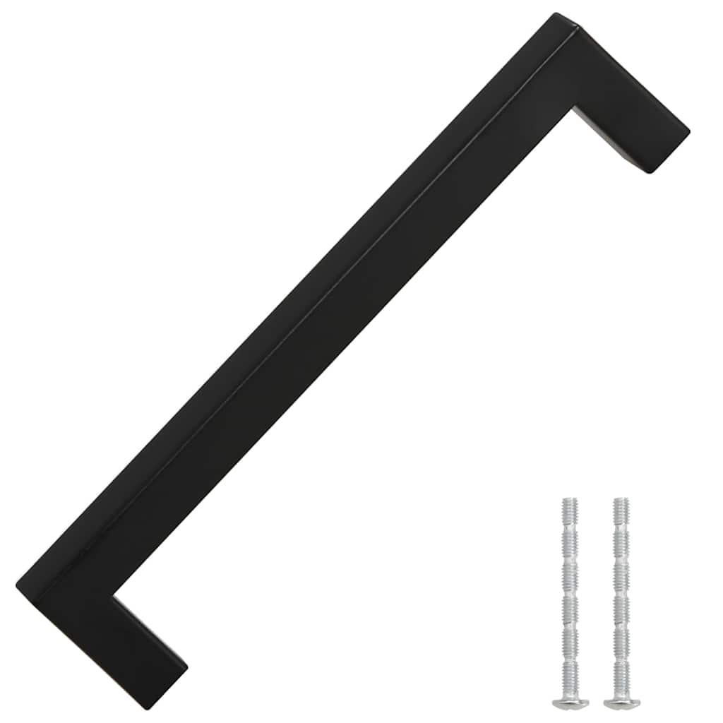 vidaXL Uchwyty do szafek, 10 szt., czarne, 160 mm, stal nierdzewna