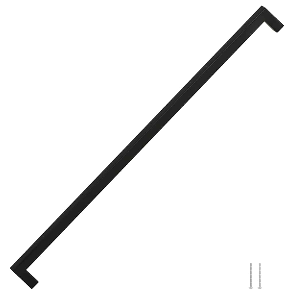 vidaXL Uchwyty do szafek, 5 szt., czarne, 480 mm, stal nierdzewna