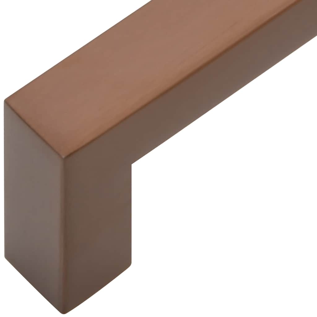 vidaXL Uchwyty do szafek, 10 szt., brąz, 96 mm, stal nierdzewna