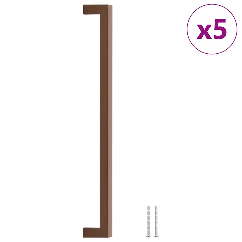vidaXL Uchwyty do szafek, 5 szt., brąz, 320 mm, stal nierdzewna