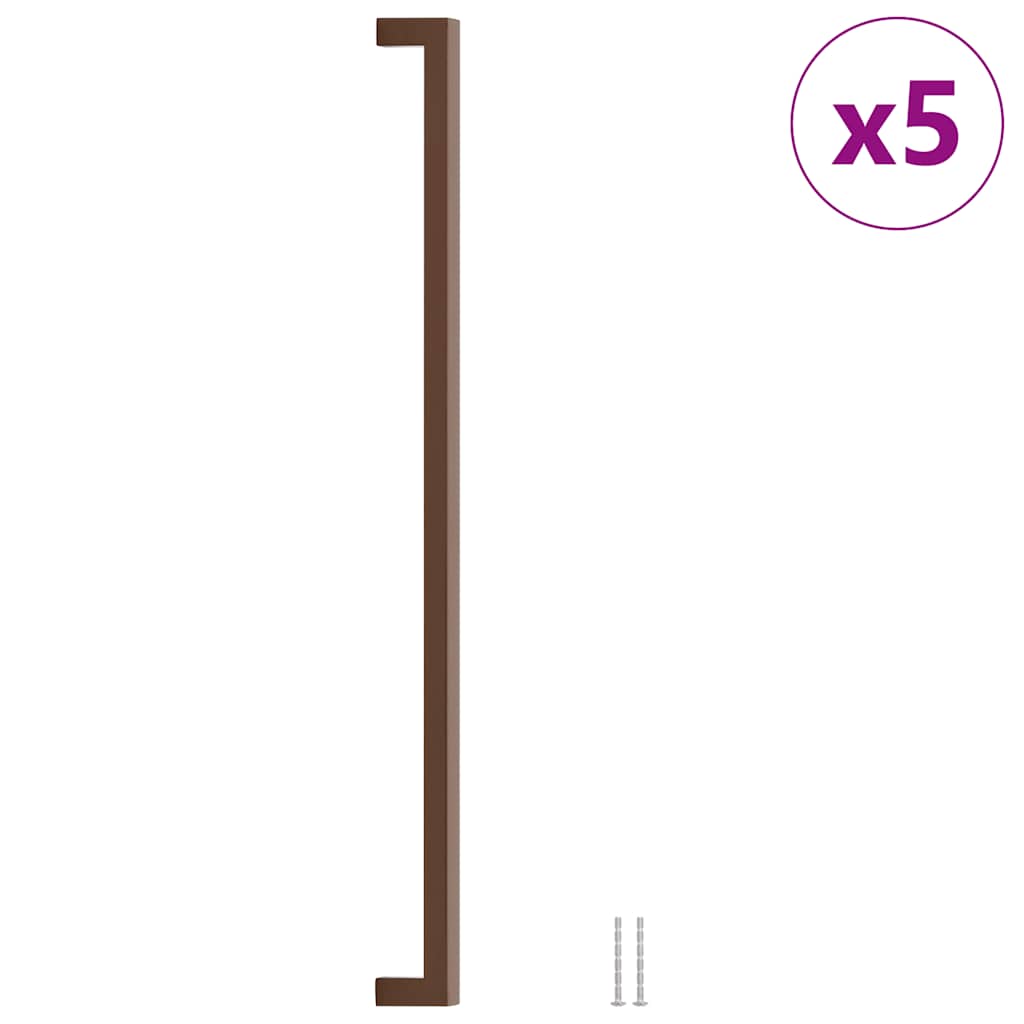 vidaXL Uchwyty do szafek, 5 szt., brąz, 480 mm, stal nierdzewna