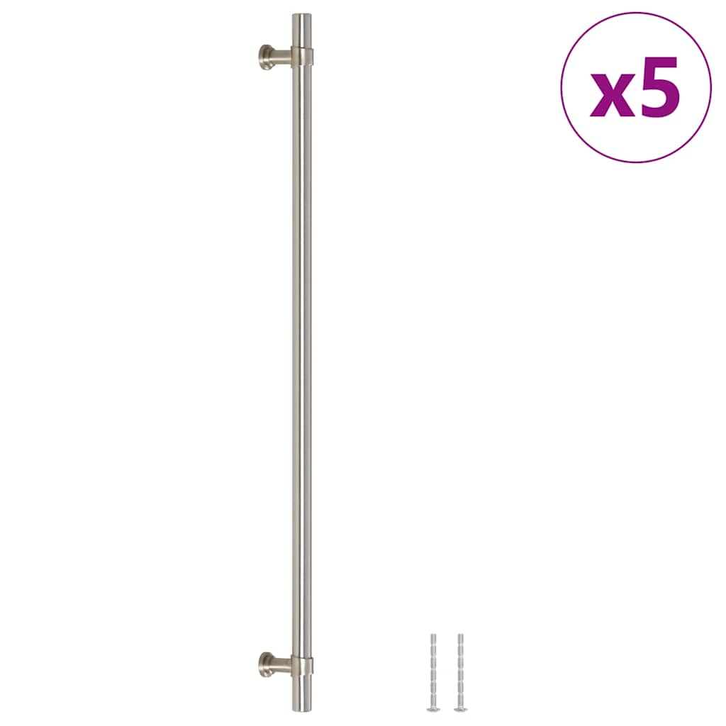 vidaXL Uchwyty do szafek, 5 szt., srebrne, 320 mm, stal nierdzewna