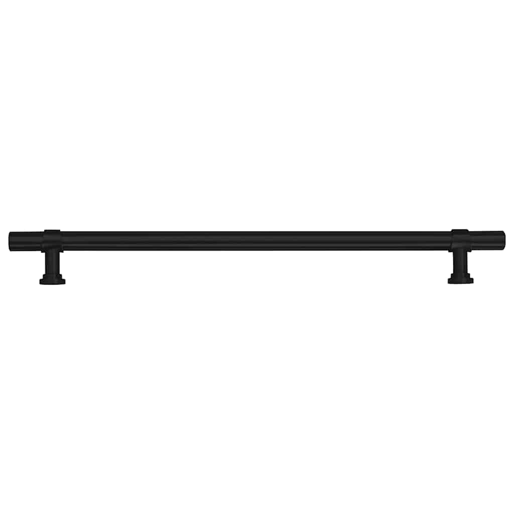 vidaXL Uchwyty do szafek, 5 szt., czarne, 224 mm, stal nierdzewna