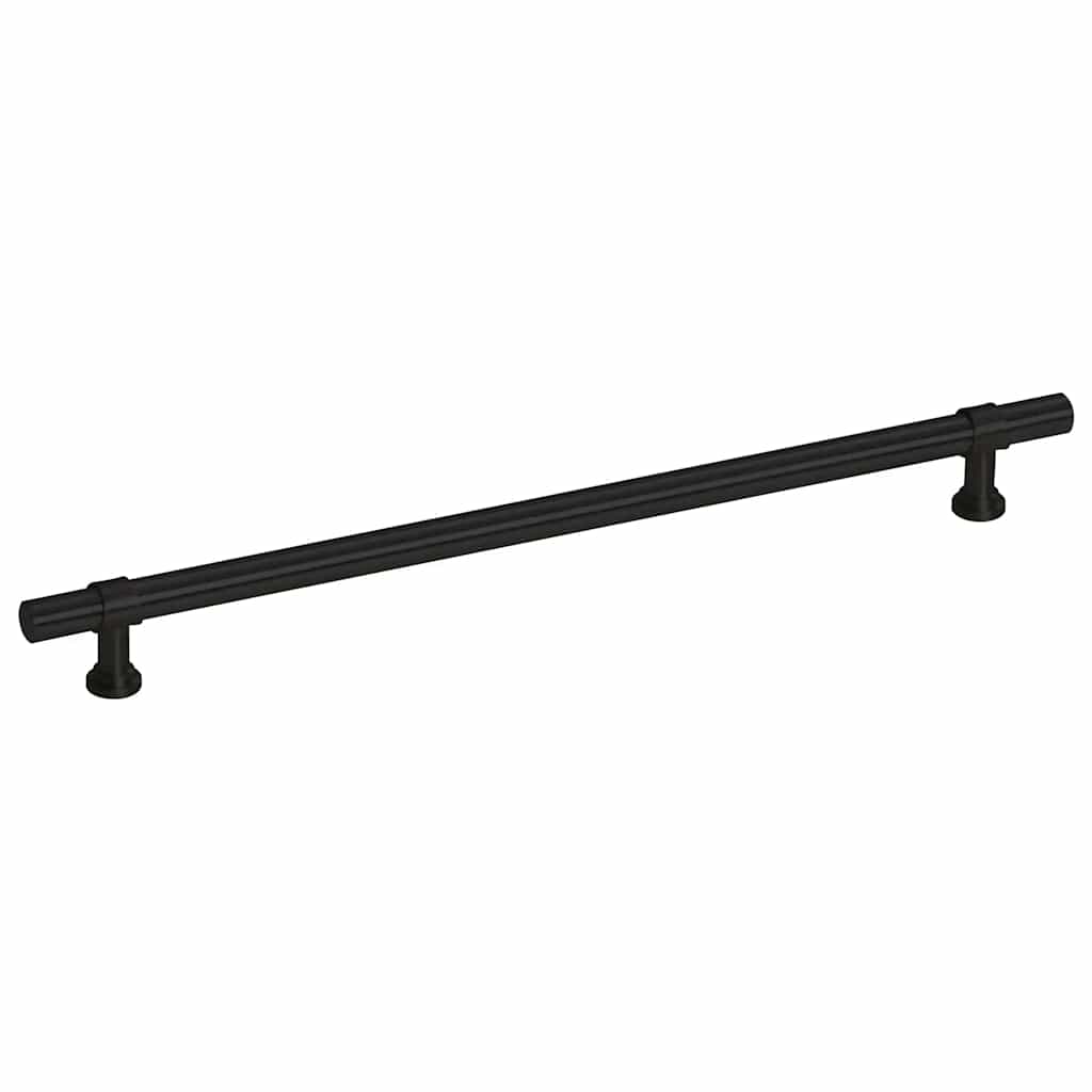 vidaXL Uchwyty do szafek, 5 szt., czarne, 224 mm, stal nierdzewna