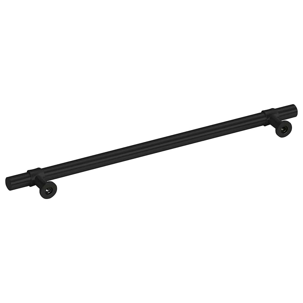 vidaXL Uchwyty do szafek, 5 szt., czarne, 224 mm, stal nierdzewna