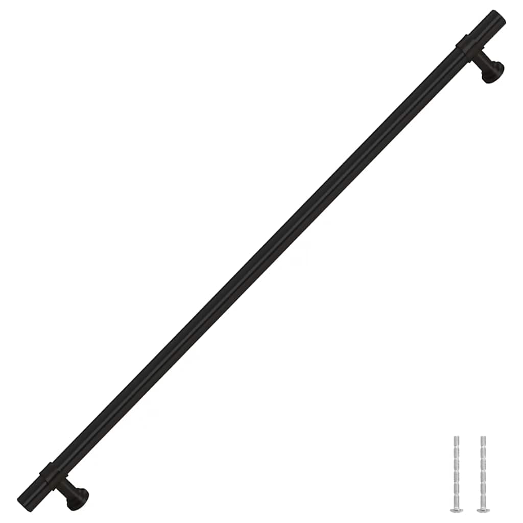 vidaXL Uchwyty do szafek, 5 szt., czarne, 320 mm, stal nierdzewna