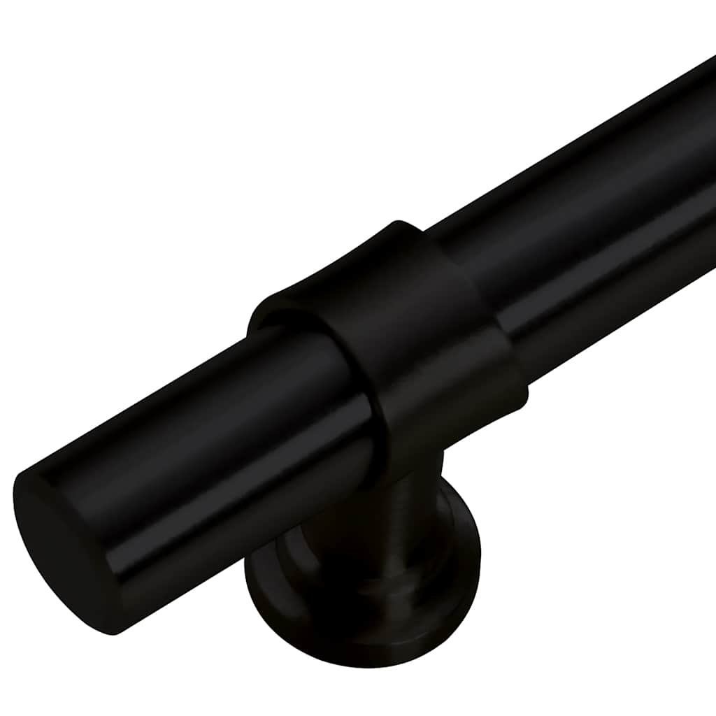 vidaXL Uchwyty do szafek, 5 szt., czarne, 320 mm, stal nierdzewna