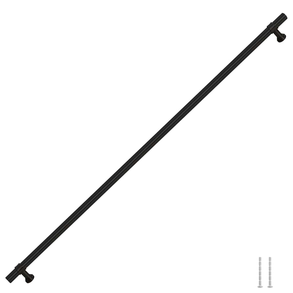 vidaXL Uchwyty do szafek, 5 szt., czarne, 480 mm, stal nierdzewna