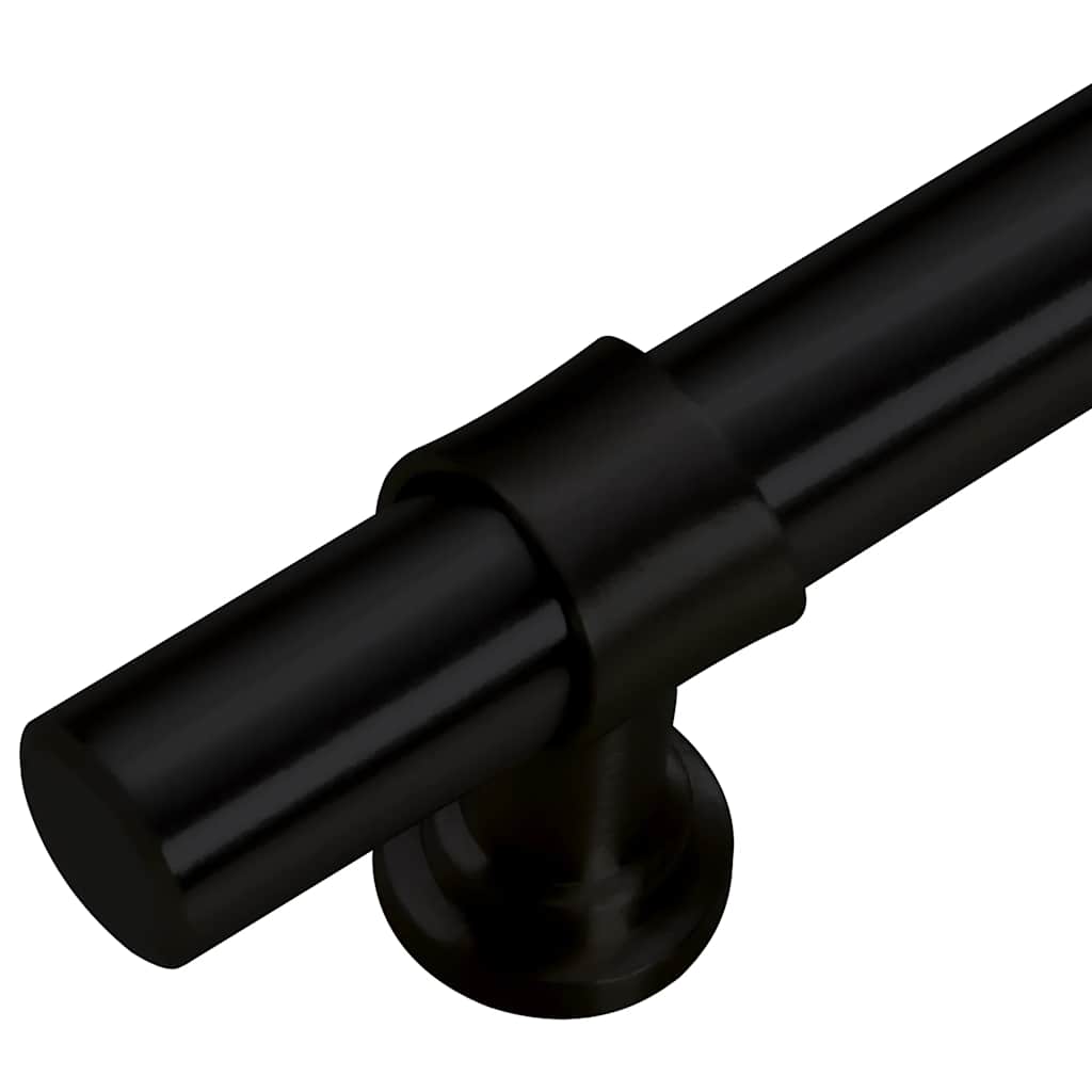vidaXL Uchwyty do szafek, 5 szt., czarne, 480 mm, stal nierdzewna