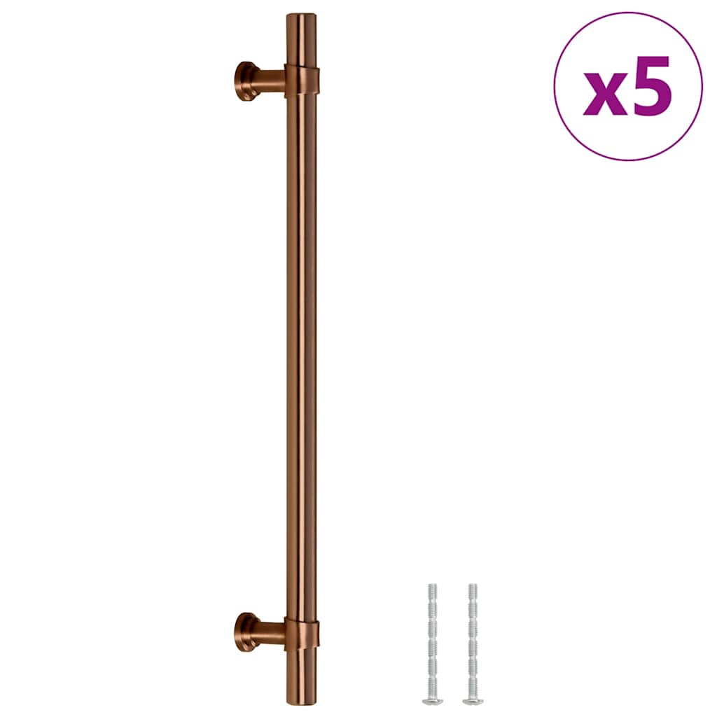 vidaXL Uchwyty do szafek, 5 szt., brąz, 192 mm, stal nierdzewna