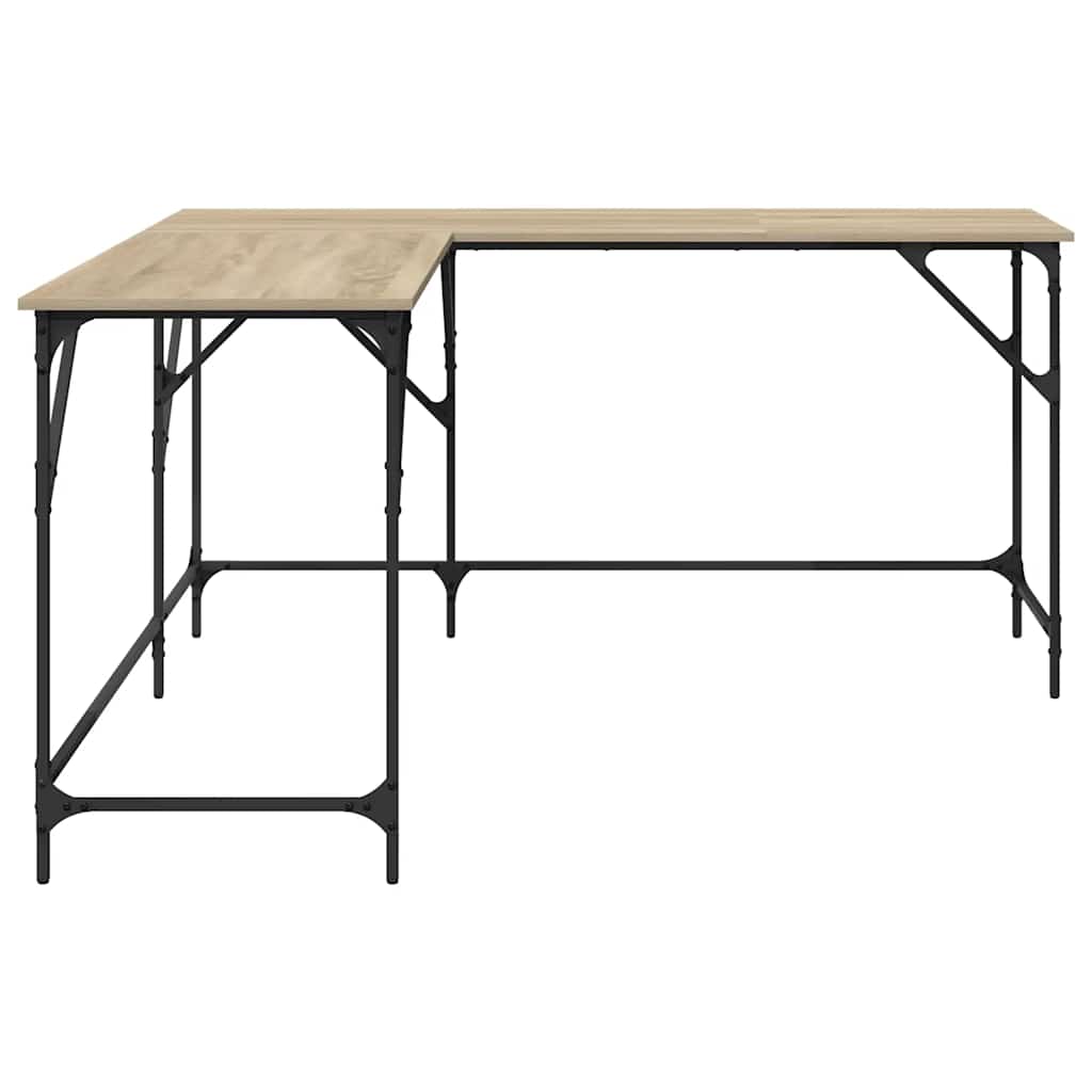 vidaXL Biurko, dąb sonoma, 149x149x75 cm, materiał drewnopochodny