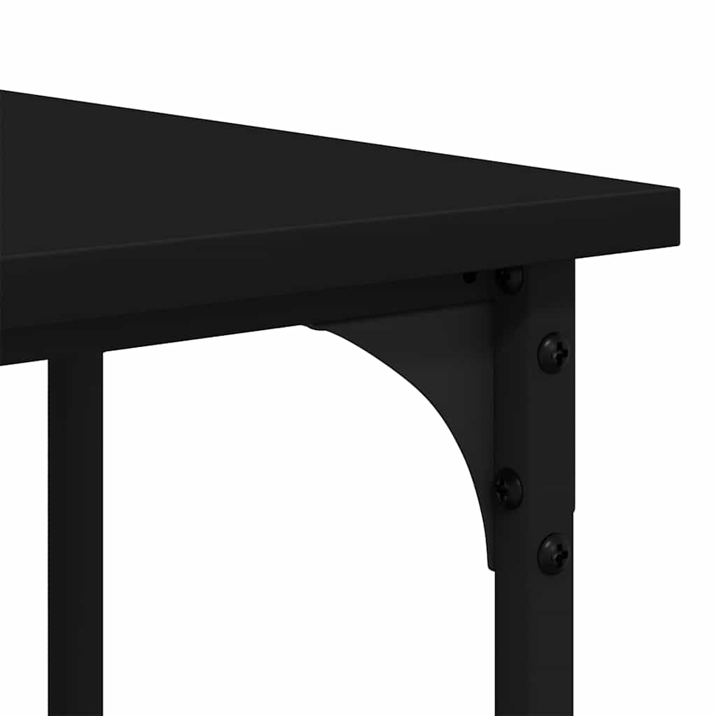 vidaXL Biurko, czarne, 139x139x75 cm, materiał drewnopochodny