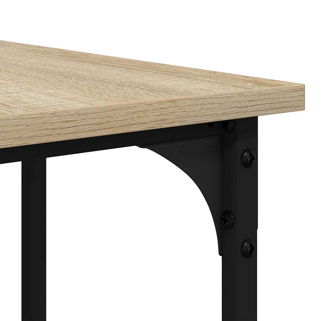 vidaXL Biurko, dąb sonoma, 139x139x75 cm, materiał drewnopochodny