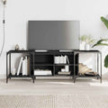 vidaXL Szafka pod TV, czarna, 153x37x50 cm, materiał drewnopochodny