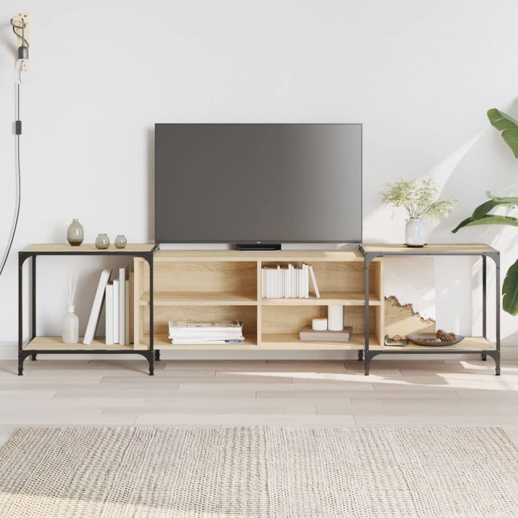 vidaXL Szafka pod telewizor, dąb sonoma, 203x37x50 cm