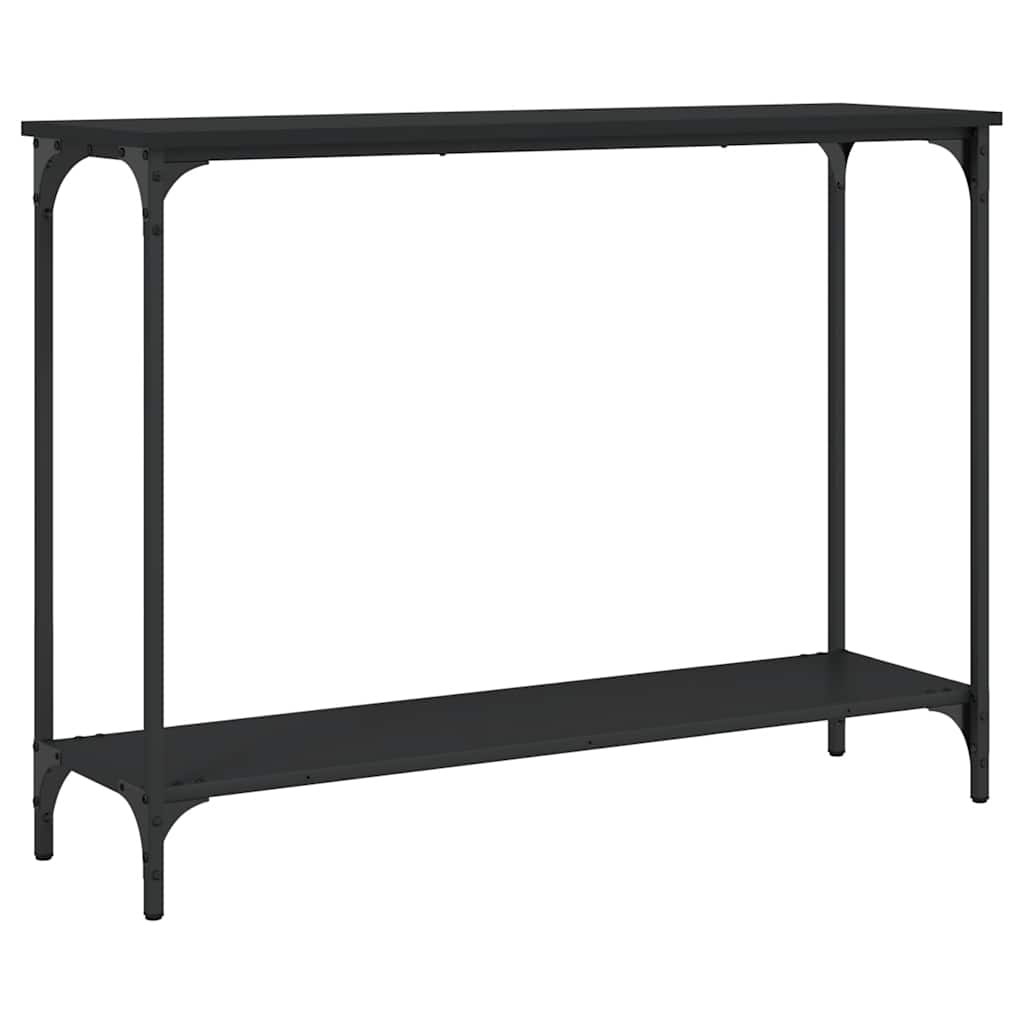 vidaXL Stolik konsolowy, czarny, 101x30,5x75 cm