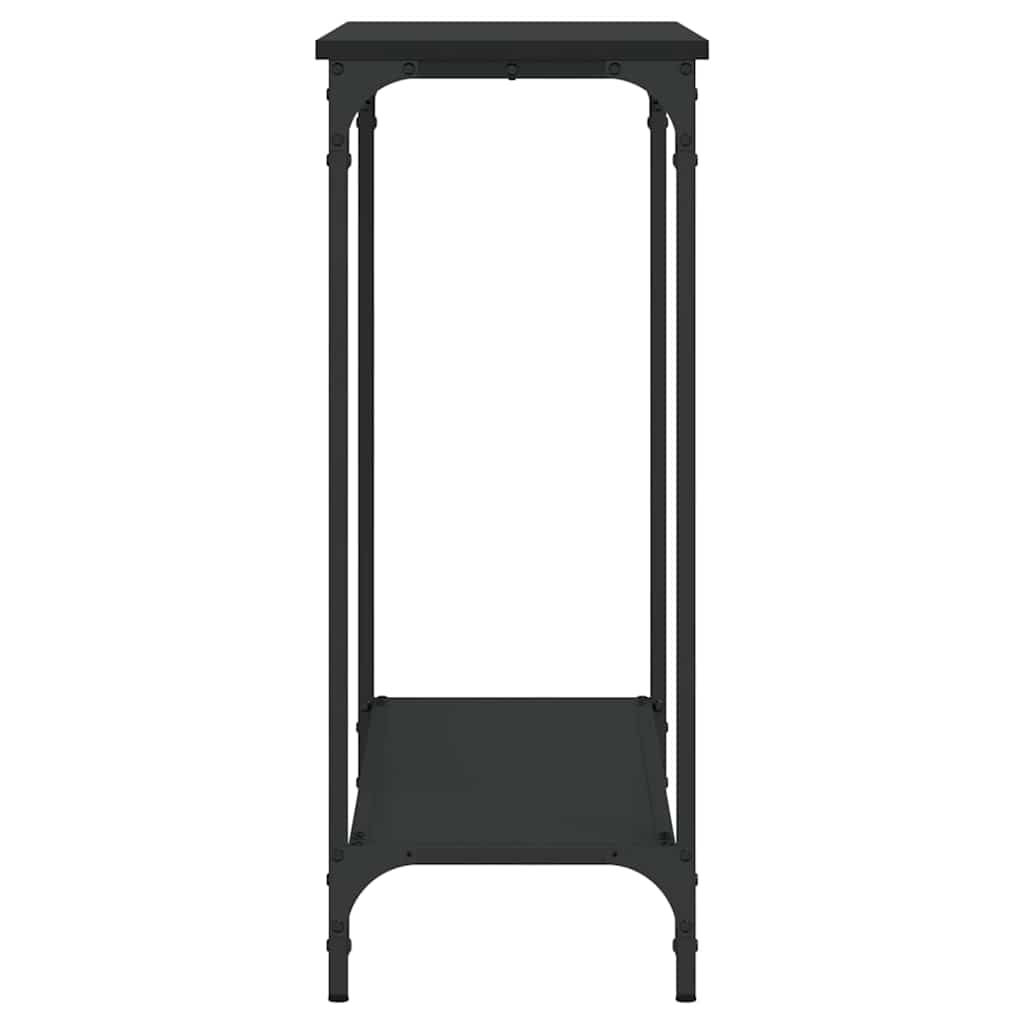 vidaXL Stolik konsolowy, czarny, 101x30,5x75 cm