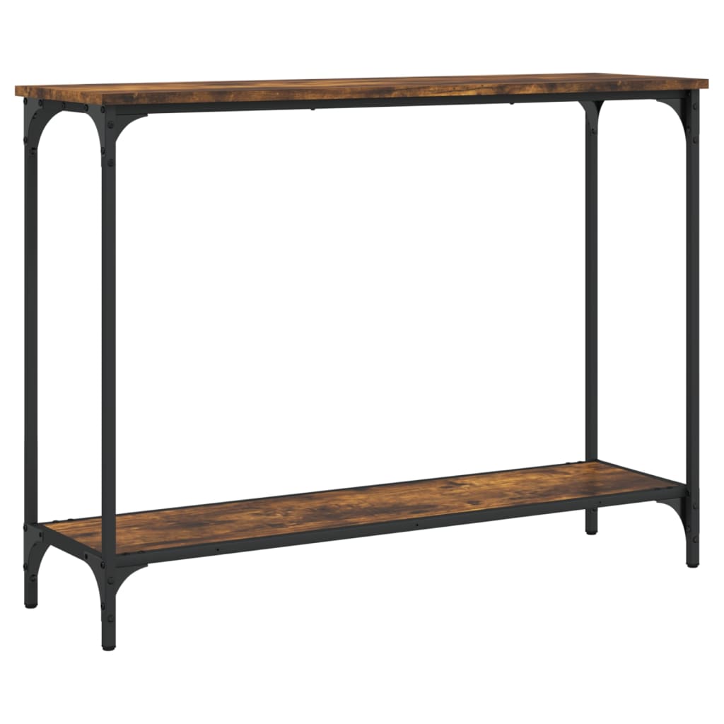 vidaXL Stolik konsolowy, przydymiony dąb, 101x30,5x75 cm