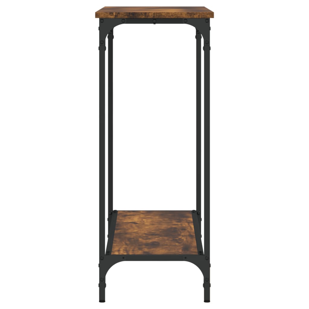 vidaXL Stolik konsolowy, przydymiony dąb, 101x30,5x75 cm