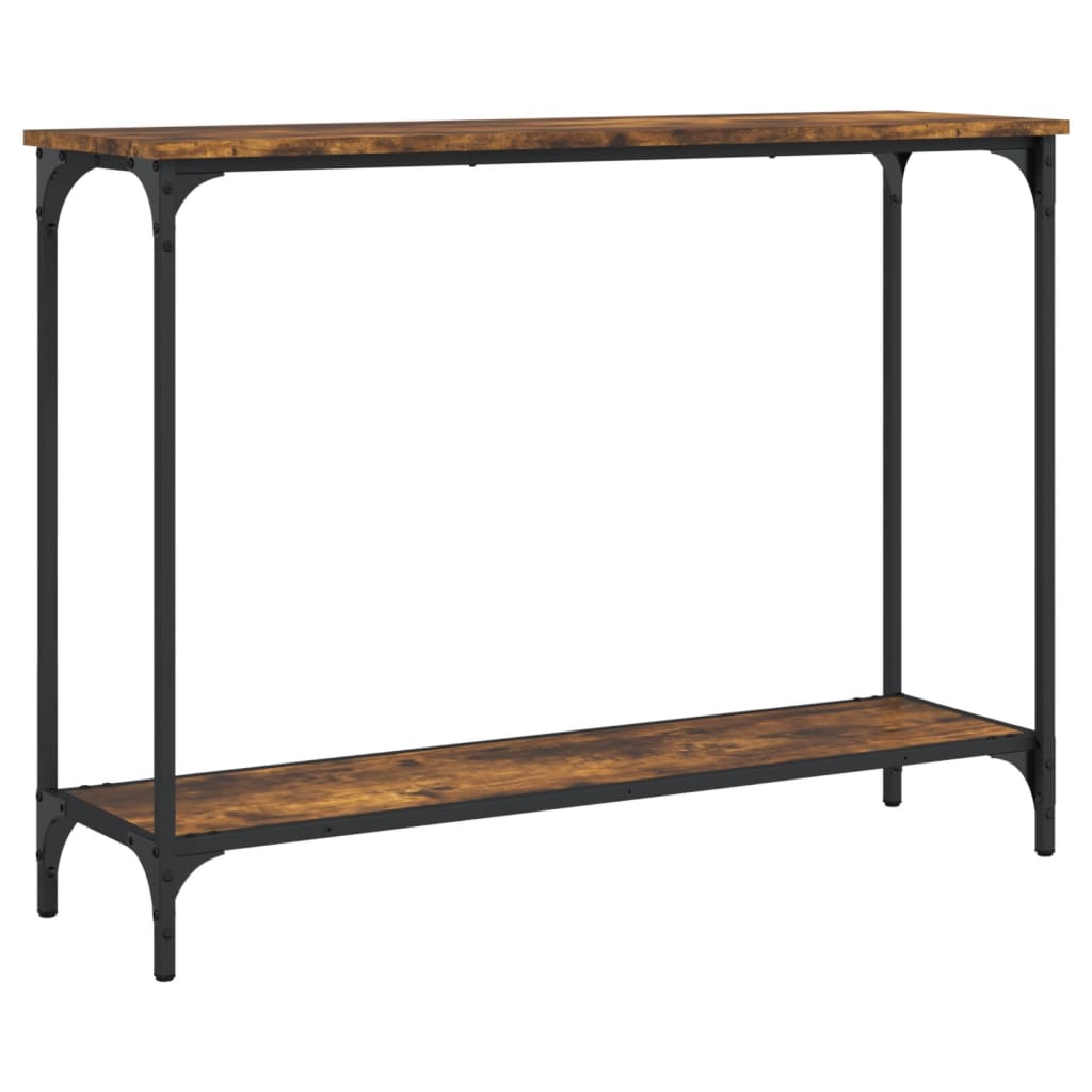 vidaXL Stolik konsolowy, przydymiony dąb, 101x30,5x75 cm
