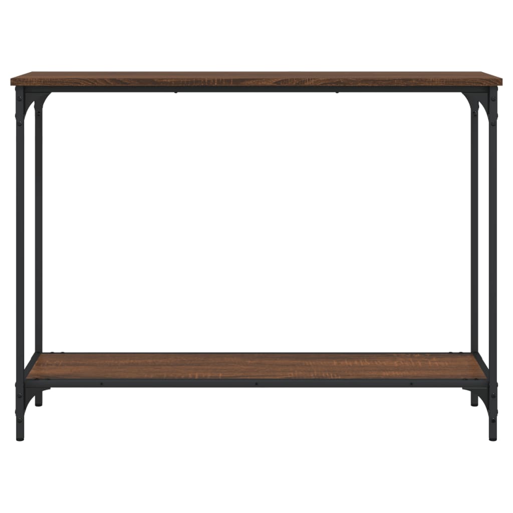 vidaXL Stolik konsolowy, brązowy dąb, 101x30,5x75 cm