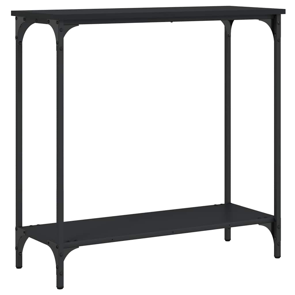 vidaXL Stolik konsolowy, czarny, 75x30,5x75 cm