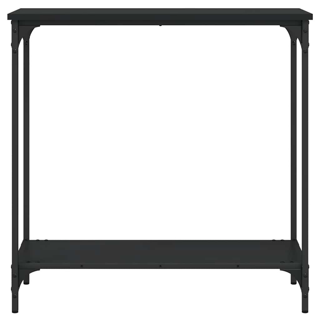vidaXL Stolik konsolowy, czarny, 75x30,5x75 cm