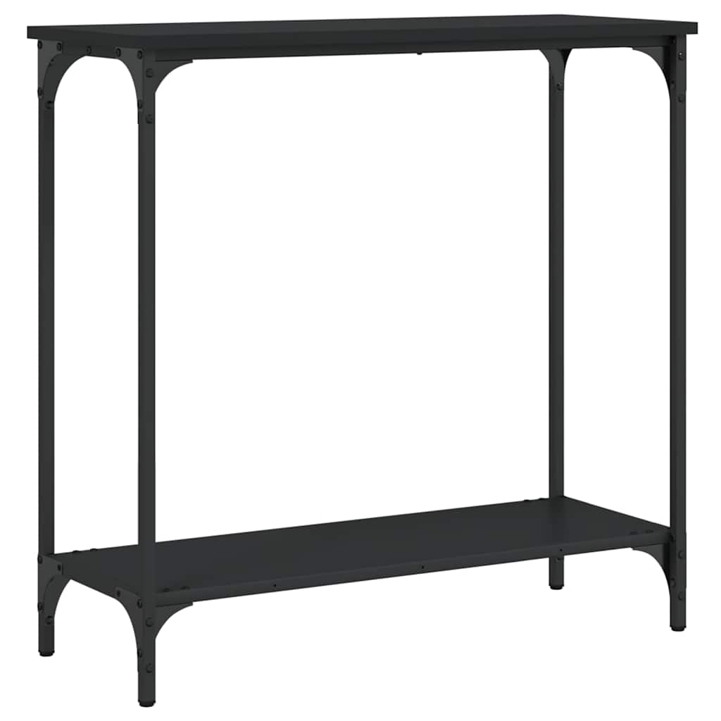 vidaXL Stolik konsolowy, czarny, 75x30,5x75 cm