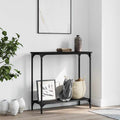 vidaXL Stolik konsolowy, czarny, 75x30,5x75 cm
