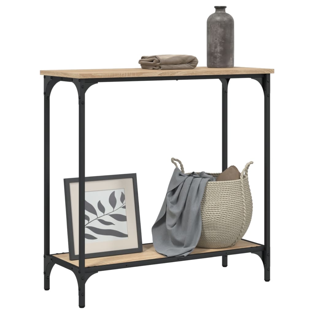 vidaXL Stolik konsolowy Sonoma Oak 75x30,5x75 cm Drewno konstrukcyjne