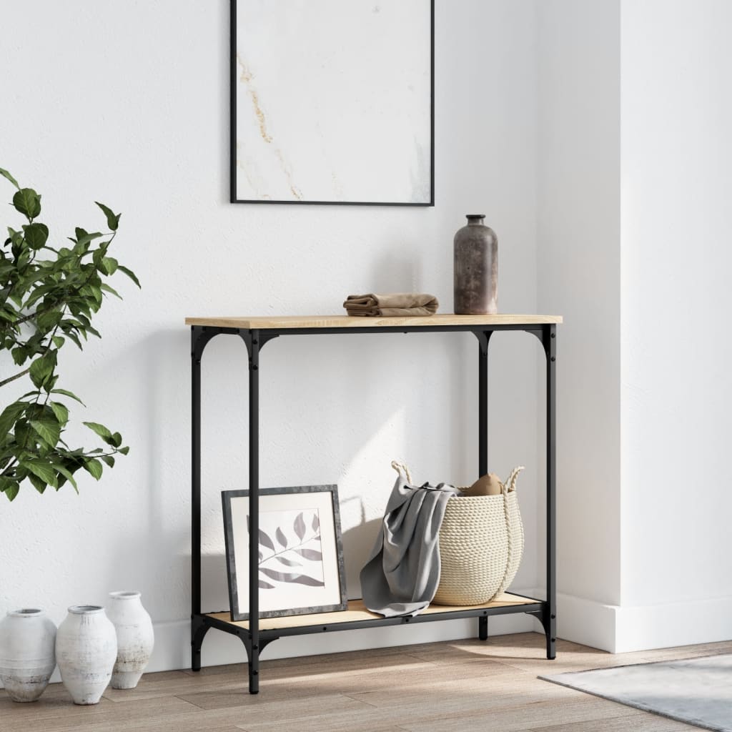 vidaXL Stolik konsolowy Sonoma Oak 75x30,5x75 cm Drewno konstrukcyjne