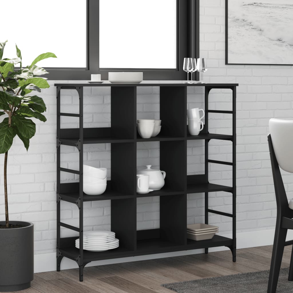 vidaXL Szafka, czarna, 102x32x103,5 cm, materiał drewnopochodny